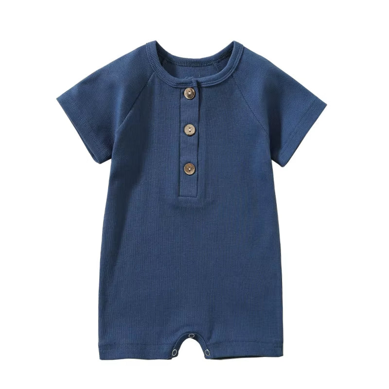 Babyromper i Ribbad Bomull