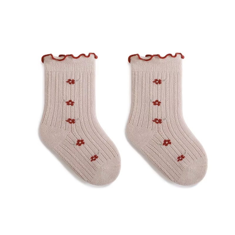 Babystrumpor med Volangkant